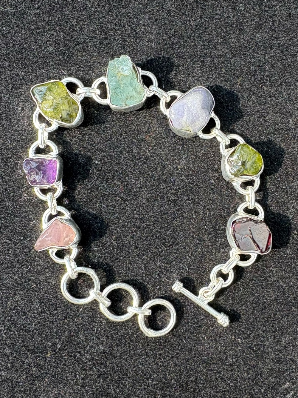 Multi Stone 925 Sterling Silver Bracelet